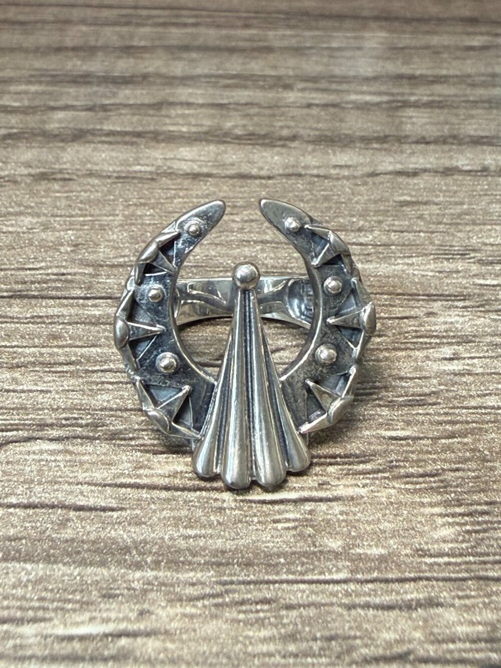 Carolyn Pollack Southwestern Style Sterling Silver Decorated Angel Ring